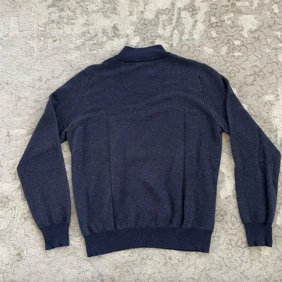 CANALI Wool and Cotton Blend Quarter-Zip Sweater large - Picture 8 of 11